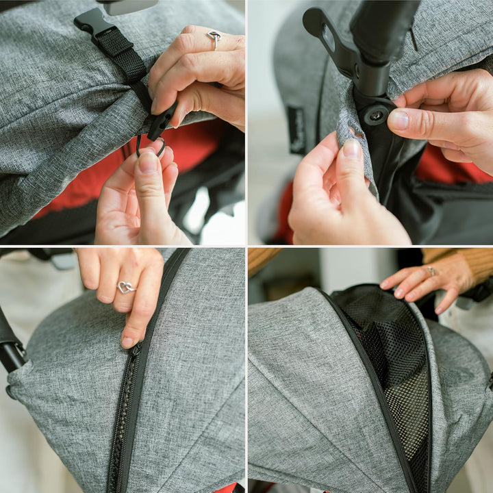 Interbaby Kinderwagen | Reisebuggy von der Geburt bis zu 48 Monaten oder 22 Kg | Quick Fold Button,