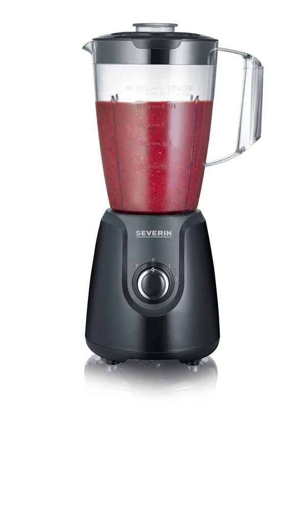 SEVERIN Standmixer mit 1,5 L Mixbehälter aus Tritan, Mixer mit 2 Stufen und Pulse-Funktion, leistung