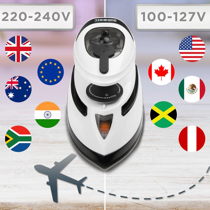 Duronic SI4 WB Mini Reisebügeleisen, 420W Mini Bügeleisen, Dampfbügeleisen 30ml Wassertank, kleines