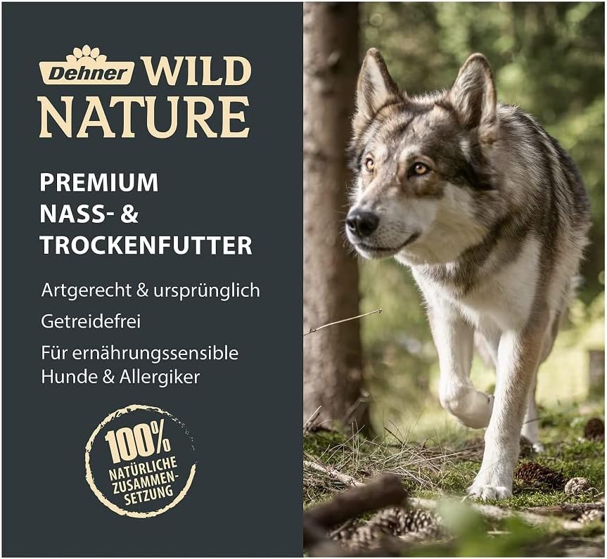 Dehner Wild Nature Hundetrockenfutter Adult, Auwald, 12 kg & Wild Nature Hundefutter Adult, Bergweid