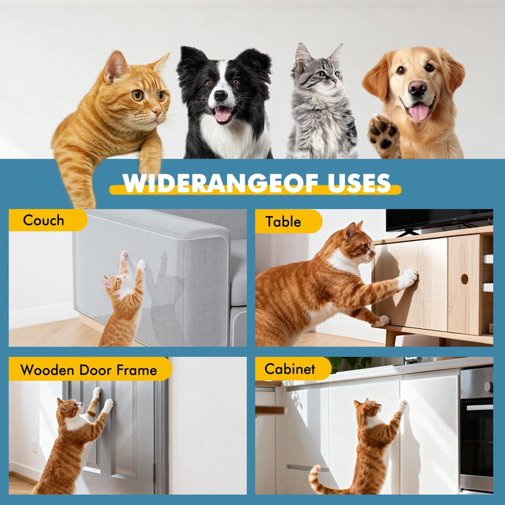 Kratzschutz Katze Tape, 40CM*800CM Anti Kratz Folie für Katzen,Katze Kratzschutzfolie Kratzfesten Sc