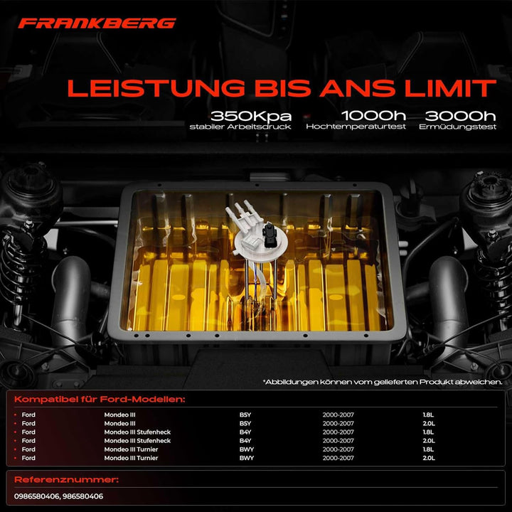 Kraftstoffpumpe Benzin für Mondeo III B4Y B5Y BWY 1.8L 2.0L 2000-2007 0986580406