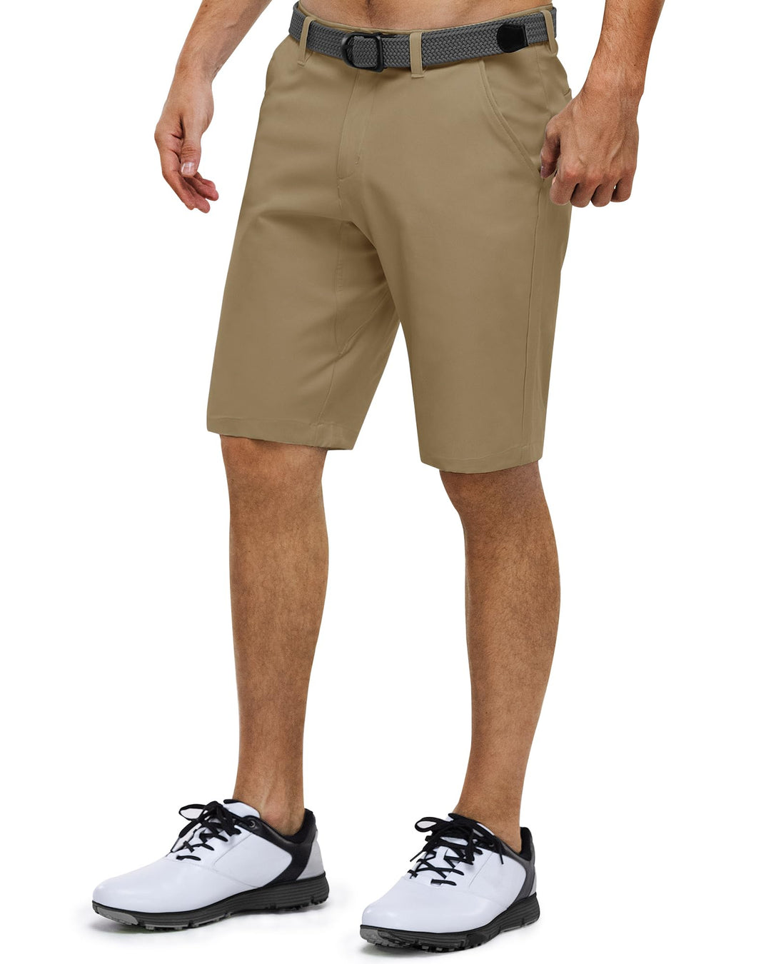 33,000ft Herren Golf Shorts Stretch Kurze Golfhosen Leichte Schnelltrocknende 11" Bermuda Shorts Kur