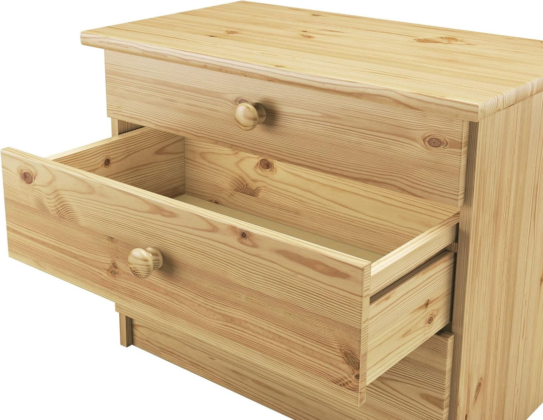 Erst-Holz 90.20-K4 Nachtkonsole für erhöhte Seniorenbetten mit 3 Schubläden