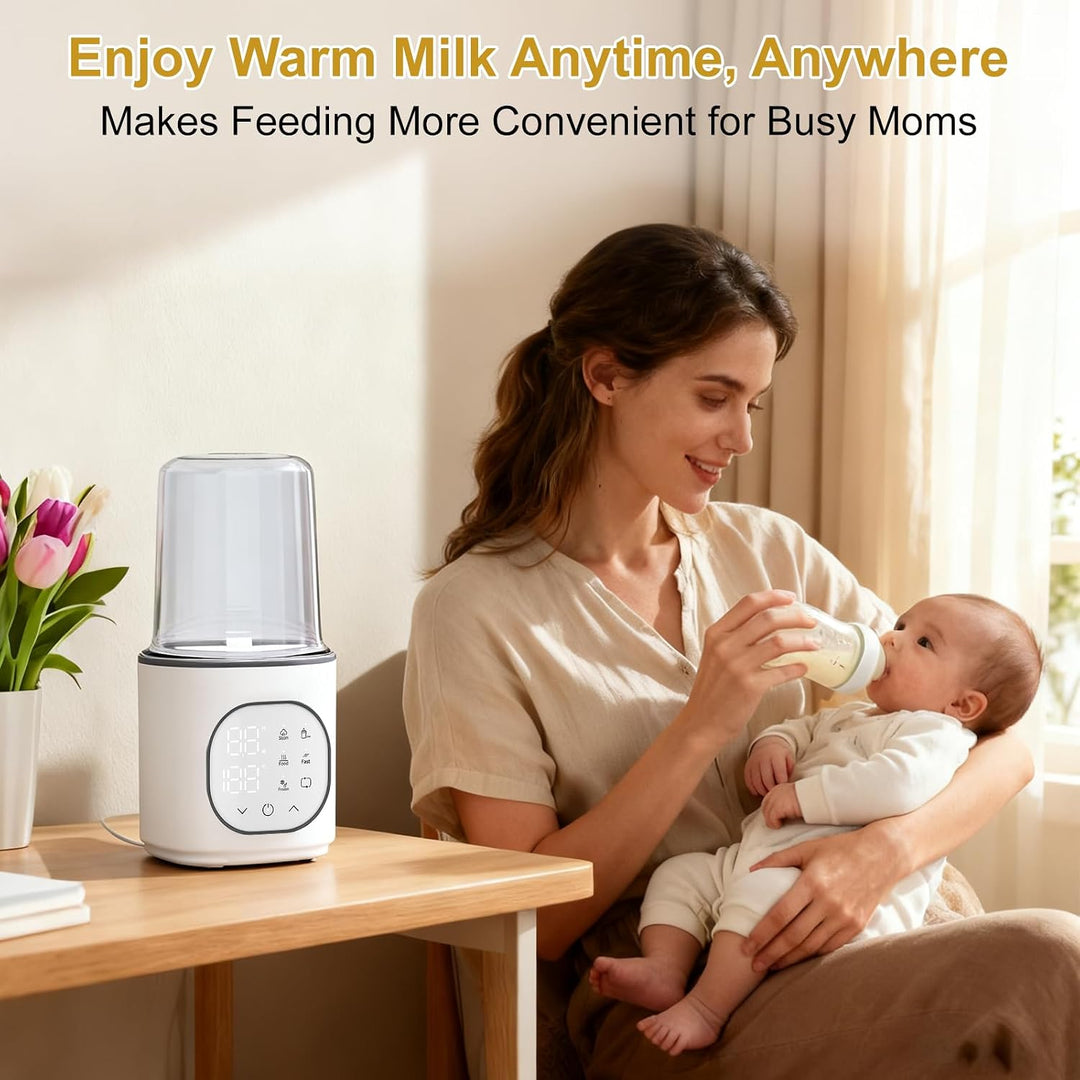 Flaschenwärmer Baby Kabelgebundener mit präziser Temperaturkontrolle, 9-in-1 Babyflaschenwärmer mit