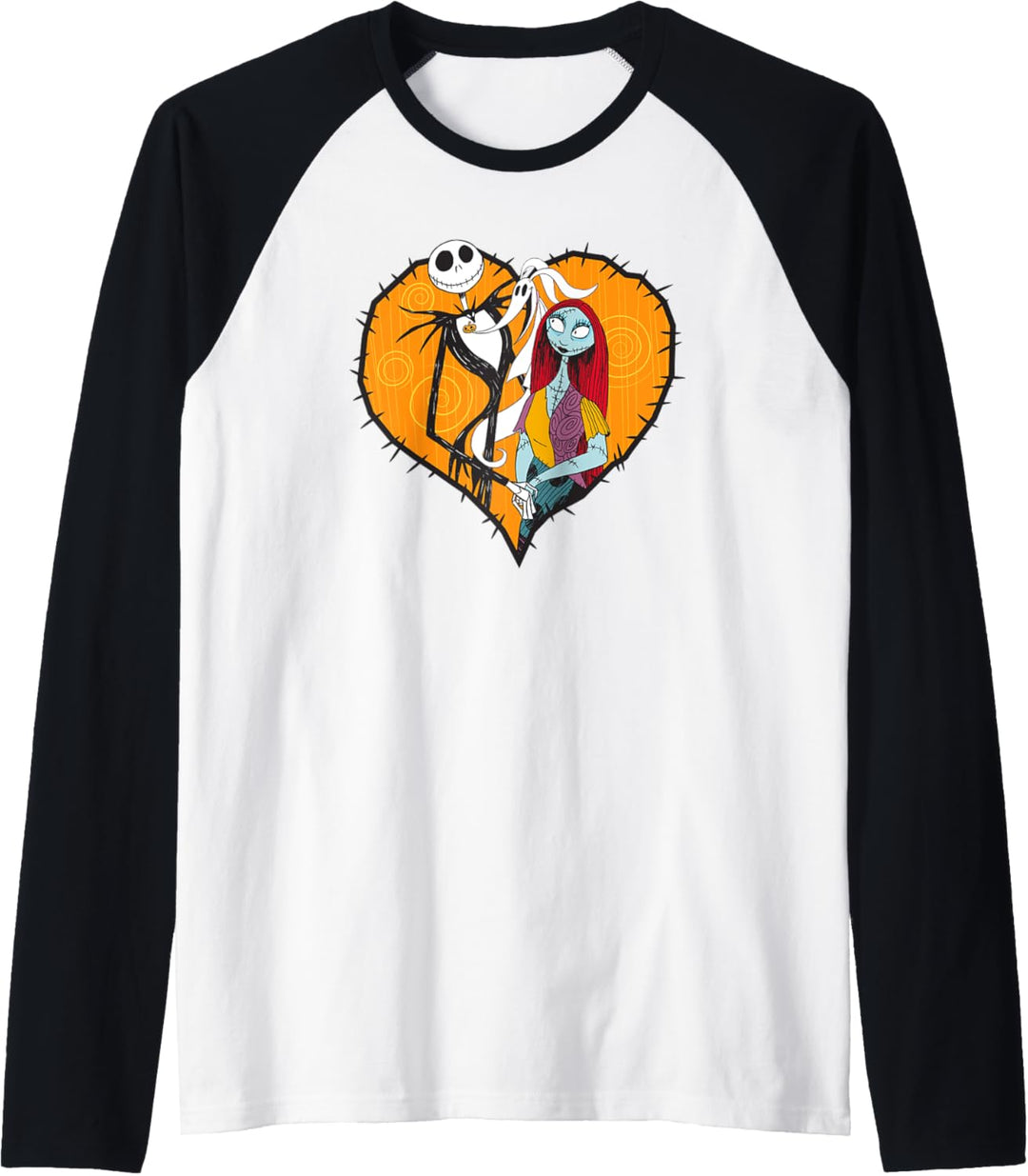 The Nightmare Before Christmas Jack Sally Heart Raglan