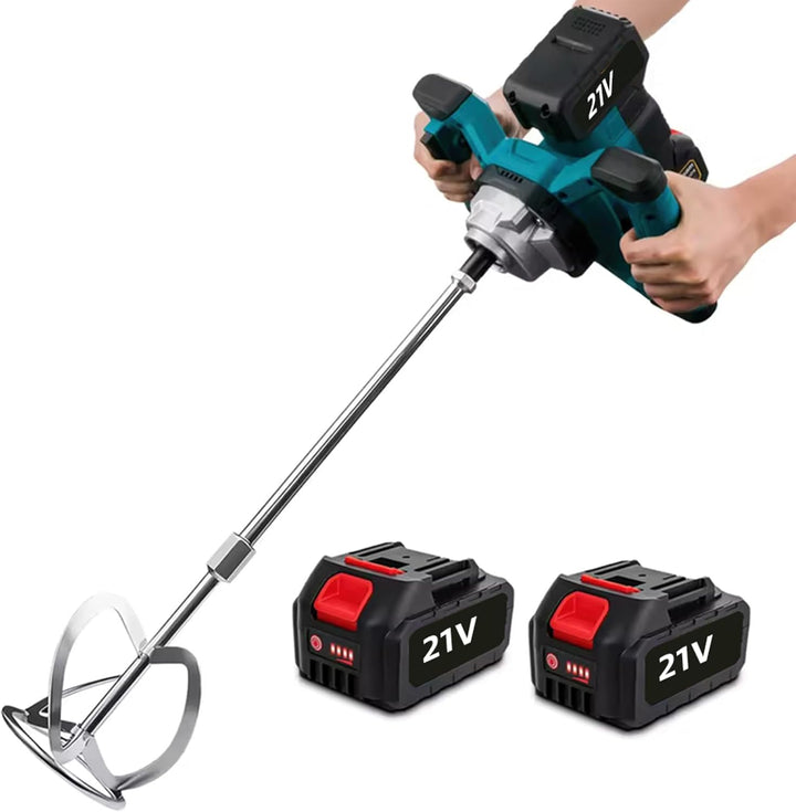 Akku-Farbmörtelrührer, 24V Bürstenlos Rührwerkmit M14 Rühreraufnahme, 1700W 0-780U/min, 6 Stufen ein