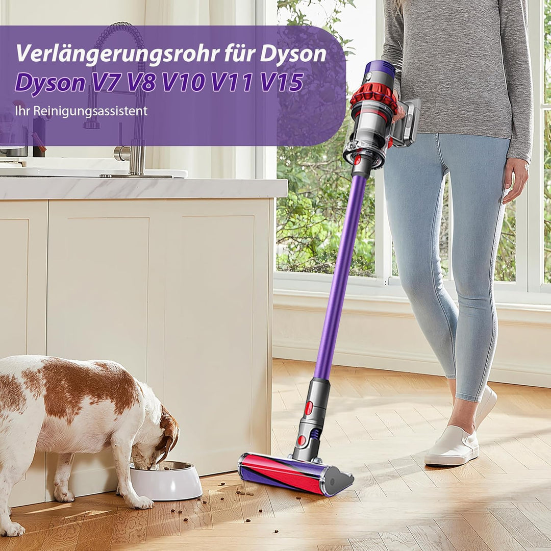 Verlängerungsrohr Kompatibel für Dyson V7 V8 V10 V11 V15, Teleskoprohr mit 2 Stück Filter, Starre Ve