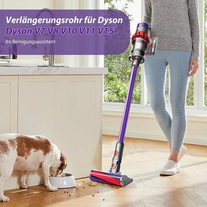 Verlängerungsrohr Kompatibel für Dyson V7 V8 V10 V11 V15, Teleskoprohr mit 2 Stück Filter, Starre Ve