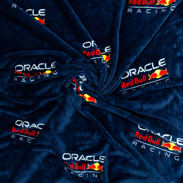 Oracle Red Bull Racing Fleecedecke, offizielles Lizenzprodukt, Formel 1-Design, superweich, warm, pe