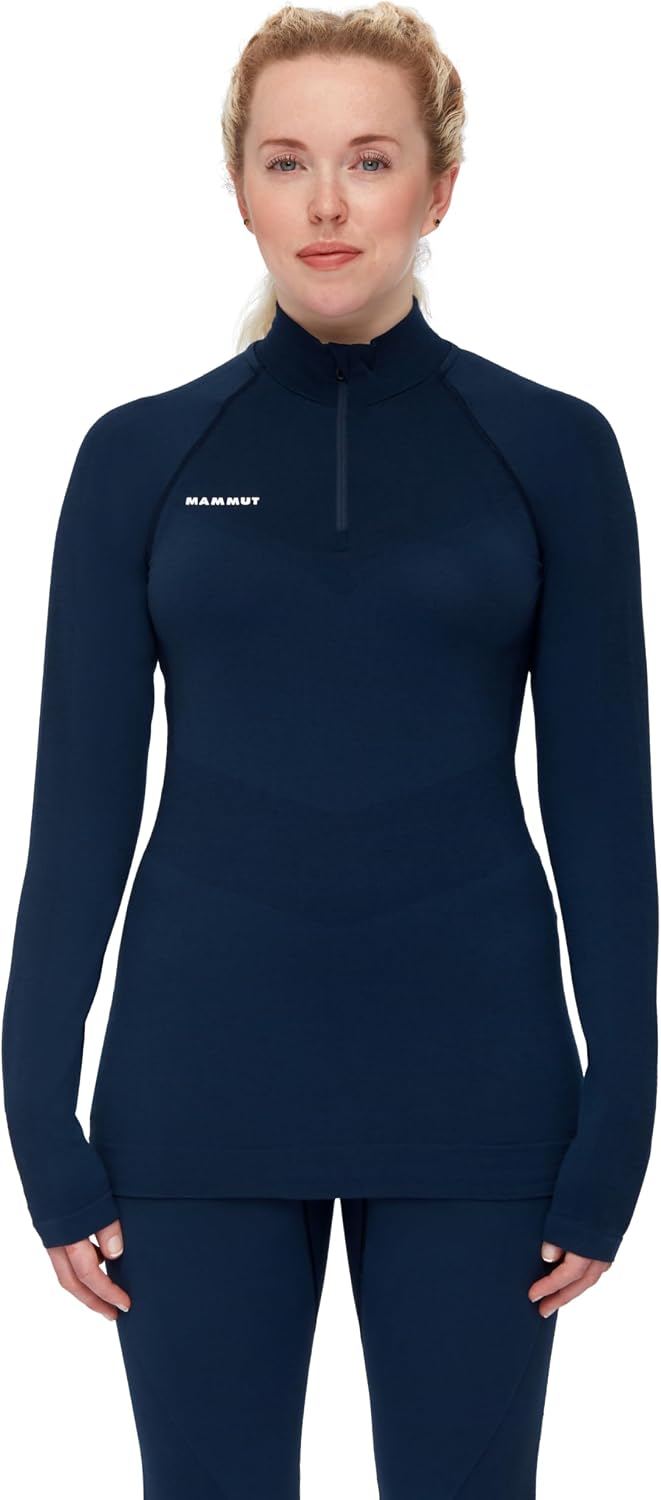 Mammut Damen Trift Half Zip Longsleeve, Marine