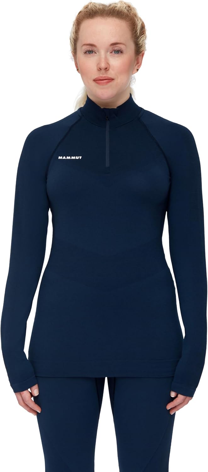 Mammut Damen Trift Half Zip Longsleeve, Marine