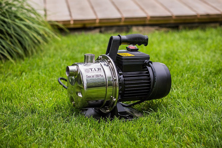 T.I.P. Gartenpumpe Edelstahl mit 4 m Ansauggarnitur (4.400l/h Fördermenge, 50m Förderhöhe, 5,0bar Dr