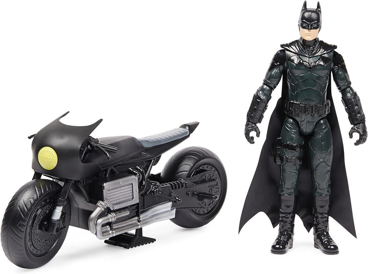 Spin Master Batman The Batman authentisches Bat-Cycle mit 30cm Batman-Actionfigur inkl. Stoffumhang