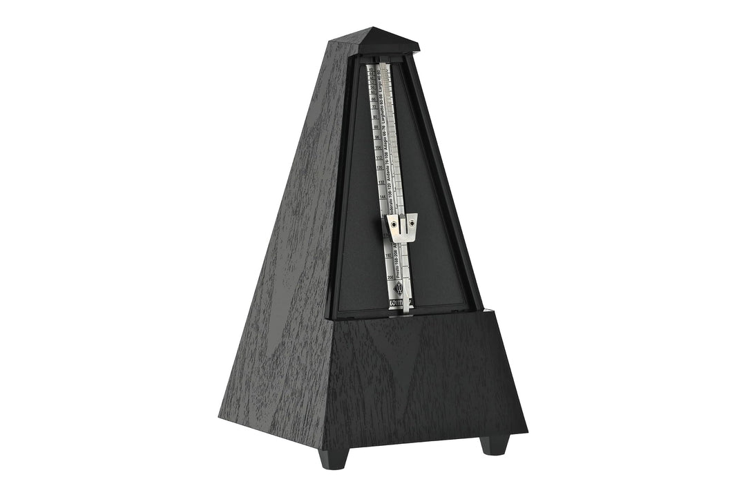 Wittner Metronom 845161 Kunststoffgehäuse ohne Glocke Taktell Pyramidenform schwarz schwarz Single,