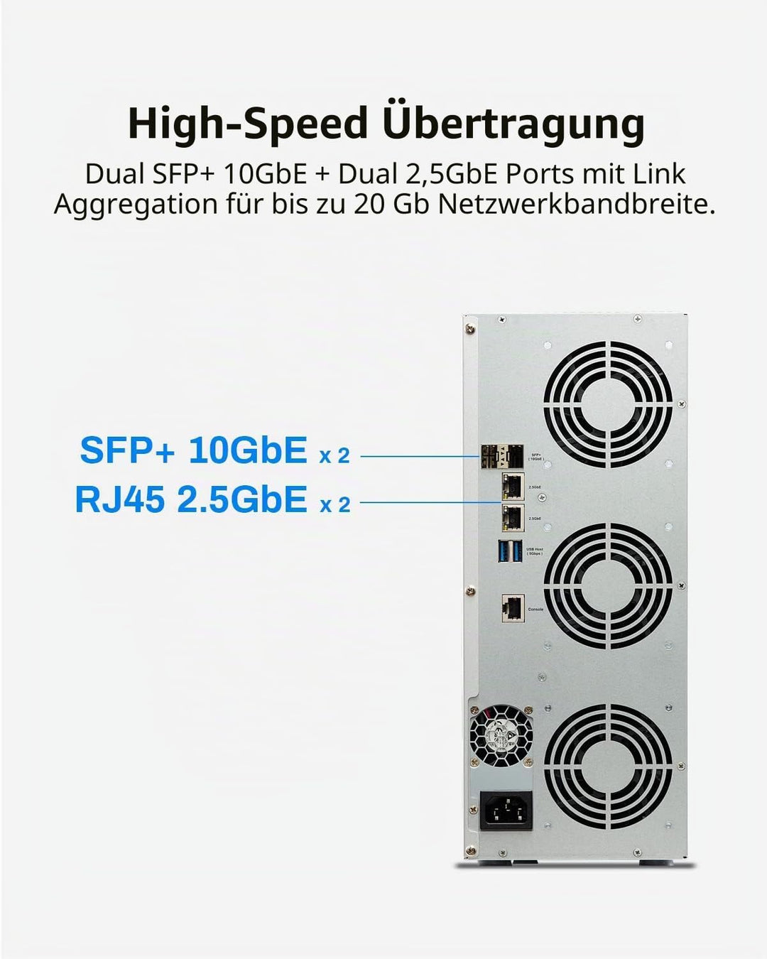 TERRAMASTER T9-450 9Bay NAS Storage - Hochgeschwindigkeits-Network Attached Storage mit Quad-Core CP