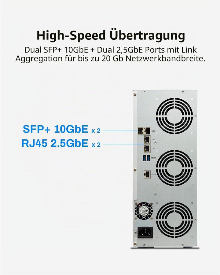 TERRAMASTER T9-450 9Bay NAS Storage - Hochgeschwindigkeits-Network Attached Storage mit Quad-Core CP
