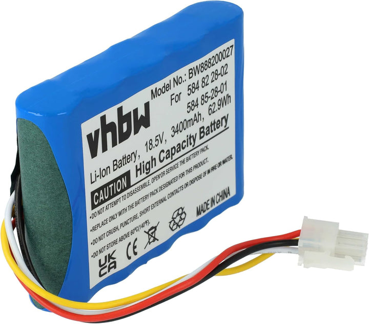 vhbw 1x Netzteil, 1x 3400 mAh Akku, 1x 3 m Niederspannungskabel kompatibel mit Husqvarna Automower 4