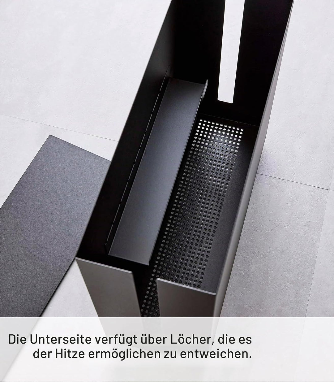 Yamazaki Tower Kabelabdeckungen, Metall, Schwarz, One Size One Size Schwarz, One Size Schwarz