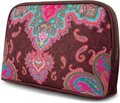 Oilily Mr Paisley M Cosmetic Bag Chocolate Truffle