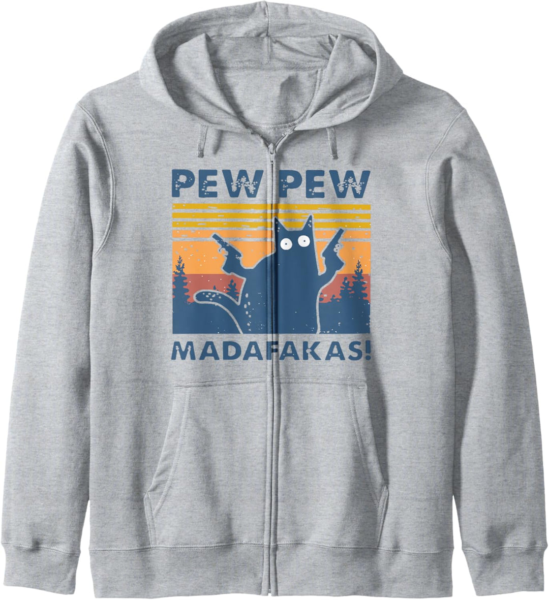 Cat Pew Pew Madafakas Vintage Crazy Cat Funny Kapuzenjacke