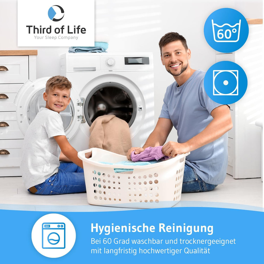 Bettdecke 155x220 Verda | 100% recycelt | Nachhaltige und warme Winterdecke | Thermoregulierende Ste