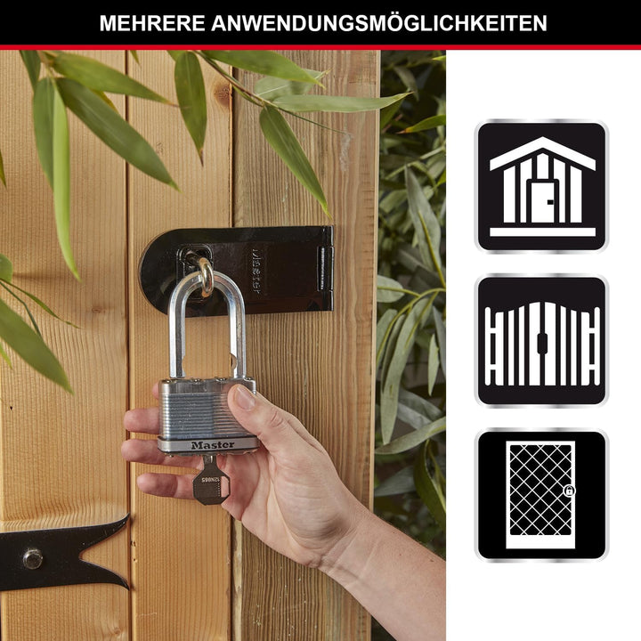 MASTER LOCK Hochleistungsvorhängeschloss [Schloss mit Schlüssel] [Laminierter Stahl] [Wetterfest] M1