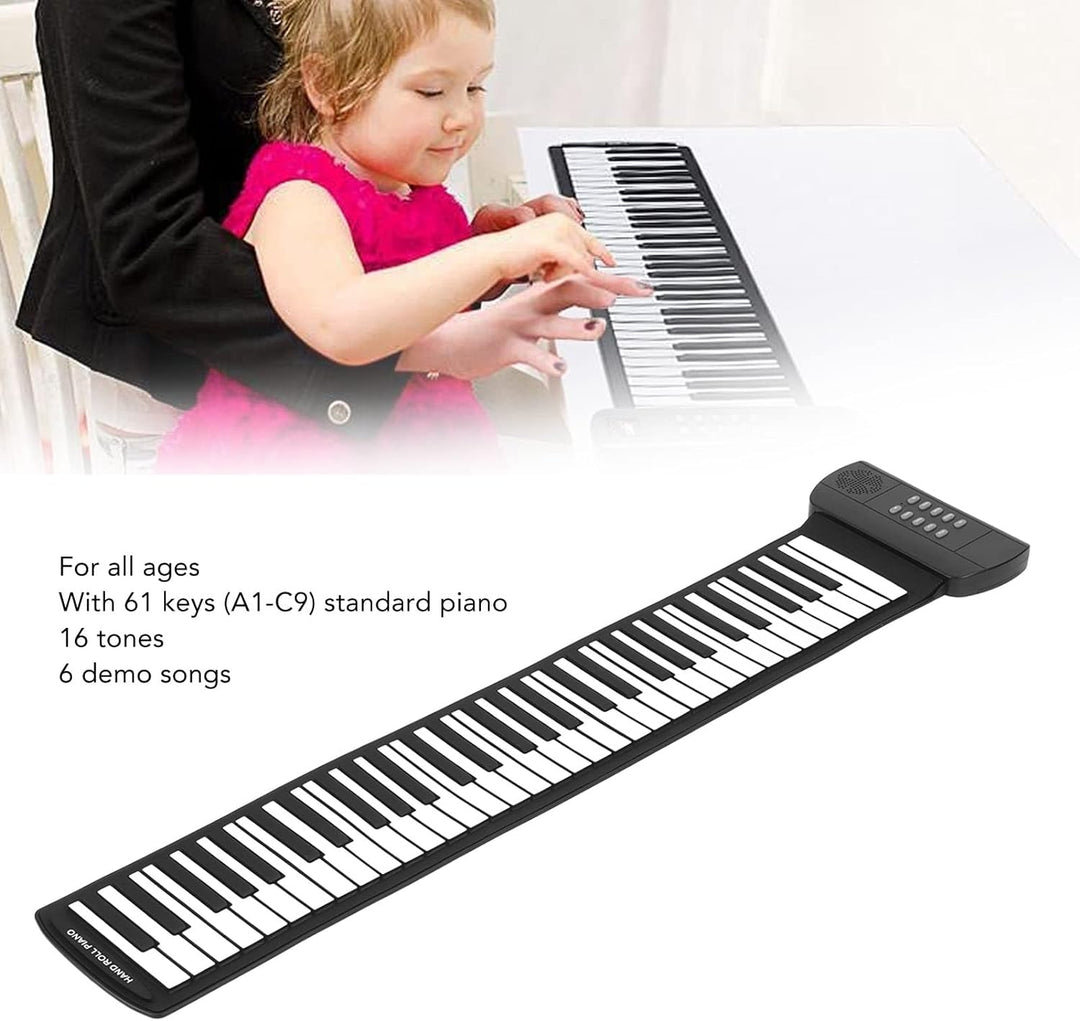 Roll Up Piano, 61 Tasten Tragbares Elektronisches Keyboard Faltbares Bluetooth MIDI Keyboard Piano f