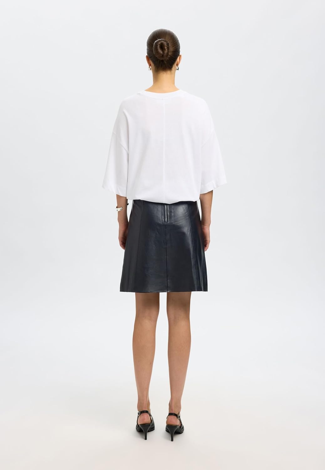 Selected Femme Female Lederrock Mini 34 Schwarz, 34 Schwarz