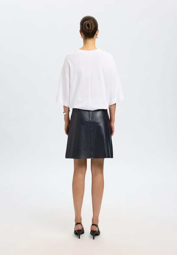 Selected Femme Female Lederrock Mini 34 Schwarz, 34 Schwarz