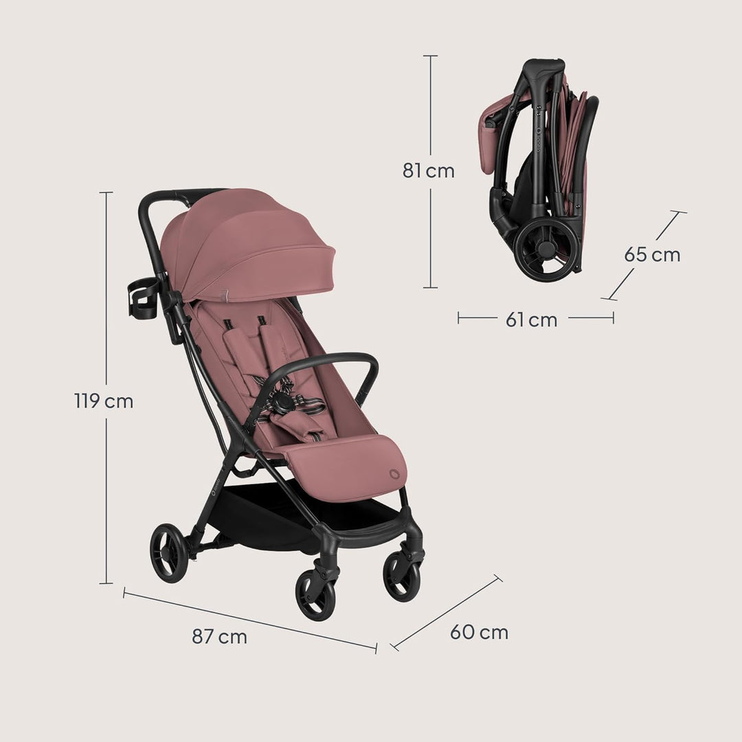 Lionelo Agia Reisebuggy Bis 22 kg, Leichter Buggy Kinderwagen ab 6 Monaten, Klein Zusammenklappbar m