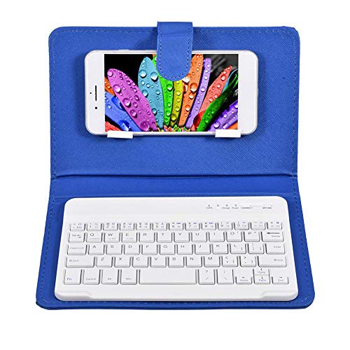 Telefon Universal Wireless Bluetooth Tastatur, Flip Magnetic Leather Travel Tragetasche mit Ständer