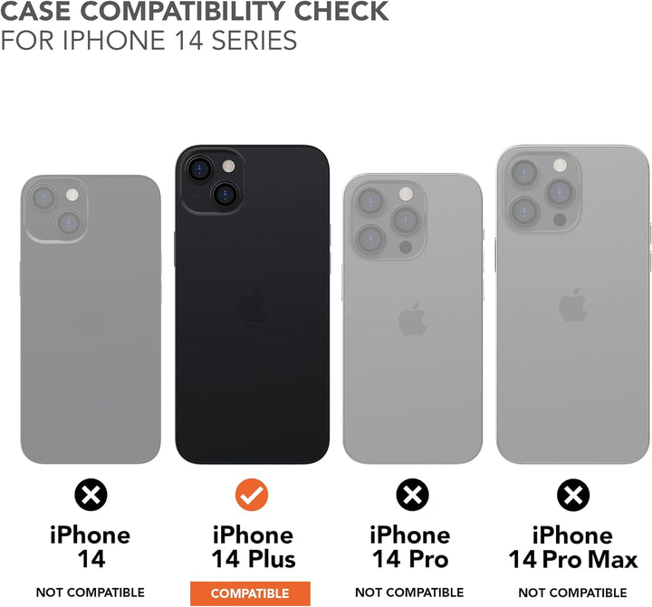 Rokform - iPhone 14 Plus Hülle, Crystal Series, magnetisch + MagSafe kompatibel, klare Apple Hülle,