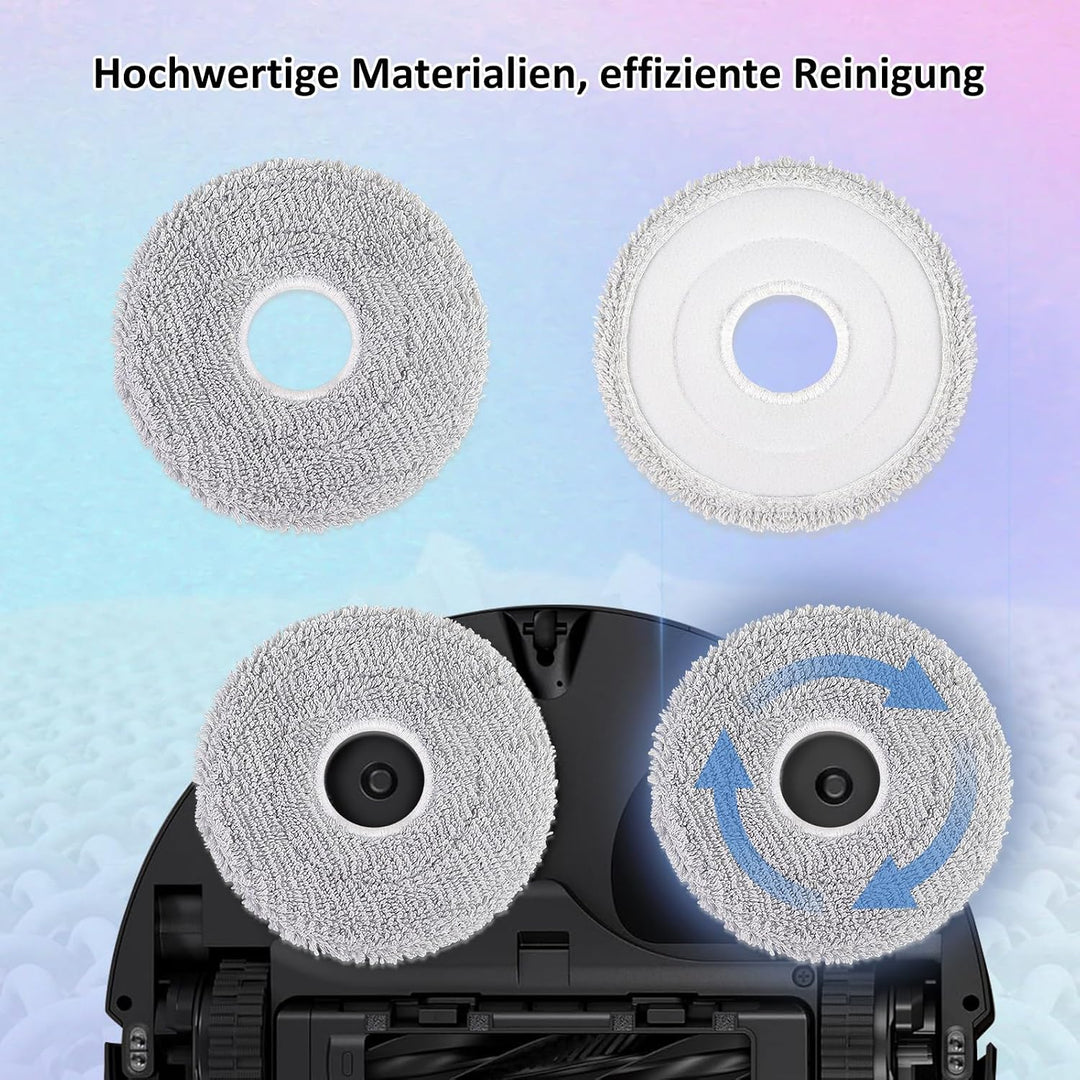 8 Stück Wischtücher für Dreame L10s/L10/L20/X40/L40/X50/L50 Pro Ultra, für Xiaomi X20 Pro/Max, für E