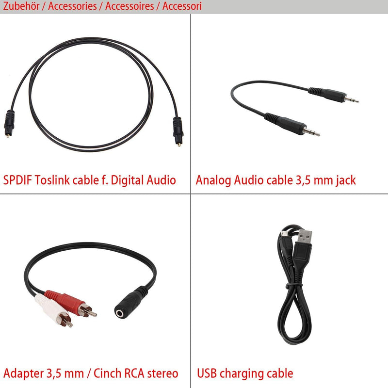 FeinTech Bluetooth 5.0 Audio Sender Empfänger aptX HD Low Latency Toslink