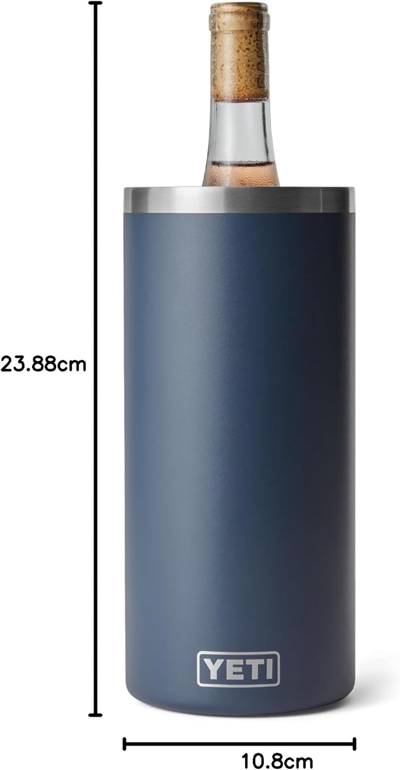YETI Rambler Wine Chiller, Stainless Steel Insulated, Navy, Navy