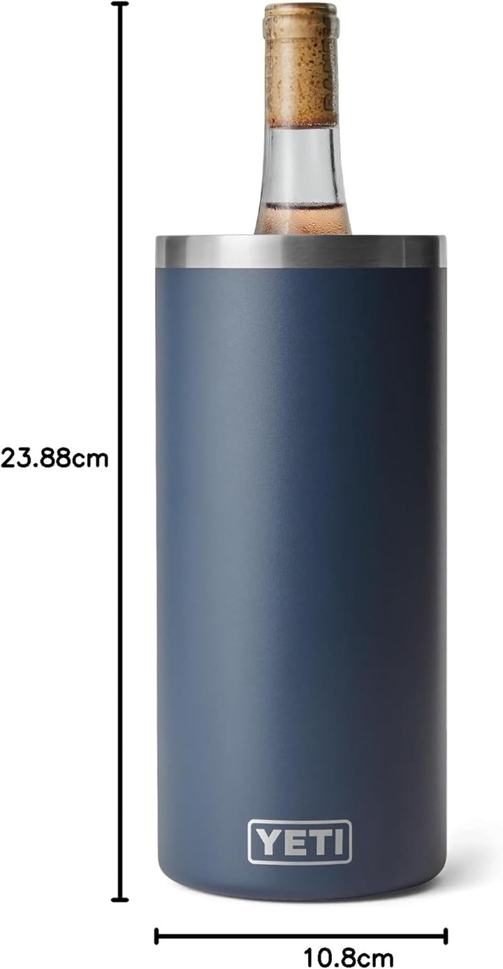 YETI Rambler Wine Chiller, Stainless Steel Insulated, Navy, Navy