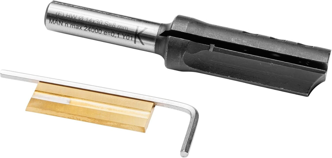 ENT 20043 Wendeplatten - Nutfräser HW, Schaft (S) 8 mm, Durchmesser (D) 14 mm, NL 30 mm, Z1, GL 74 m