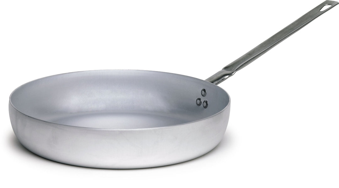 Pentole Agnelli Family Cooking Aluminium Pfanne mit Griff, Metall, Silber/schwarz, 36 cm, 36 cm