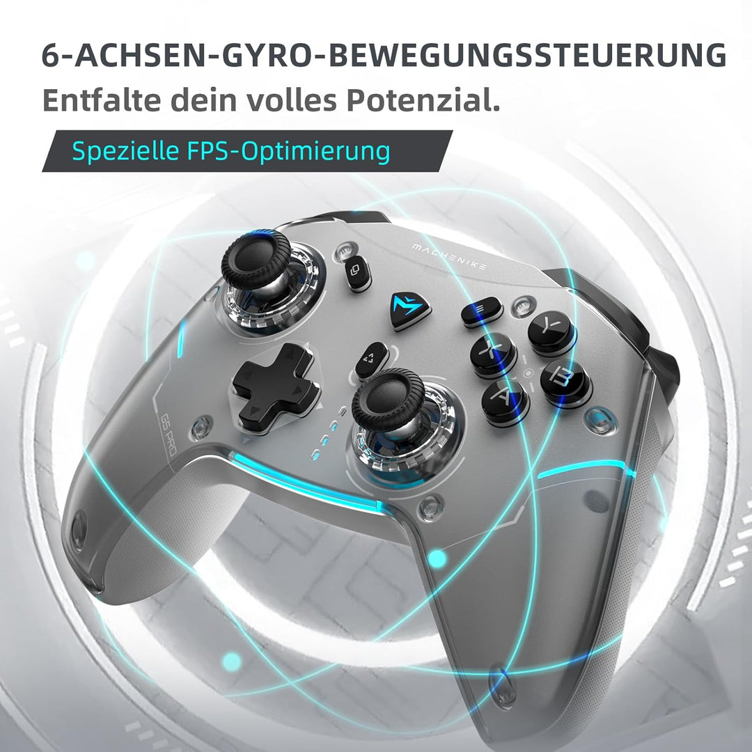 Machenike G5PROMAXSE Bluetooth Controller mit Ladestation, 1000Hz Hall Effect Joysticks & Trigger, G