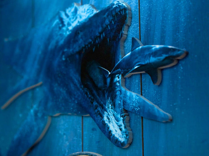 Doctor Collector Jurassic World Mossa Wooden Poster