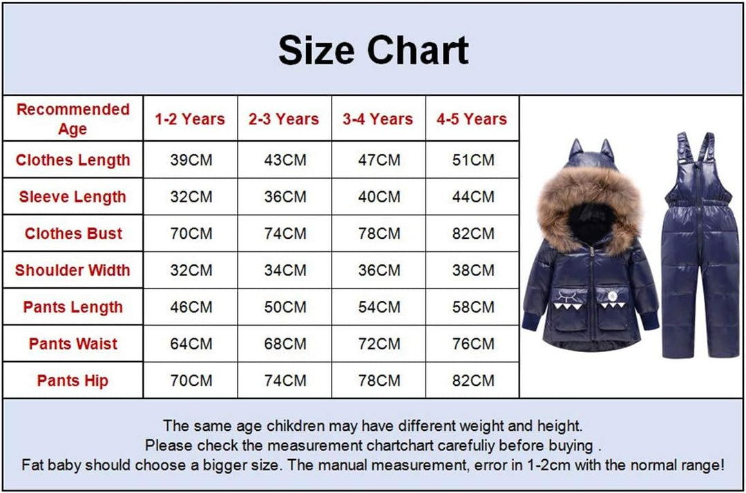 Skianzug Mädchen Kinder Schneeanzug Daunenjacke mit Kaputze + Skihose 2tlg Bekleidungsset Winteranzu