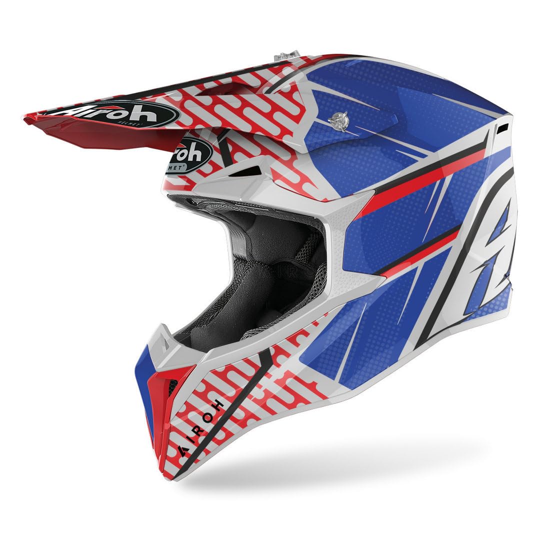 Airoh Unisex Wr Helmet XXL Rot Blau, XXL Rot Blau