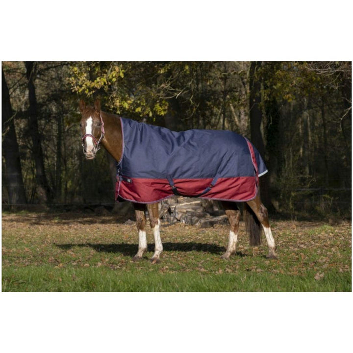 Equi-Theme Stalldecke Highneck 1200D TYREX Marineblau/Bordeauxrot marineblau/bordeauxrot 155cm, mari