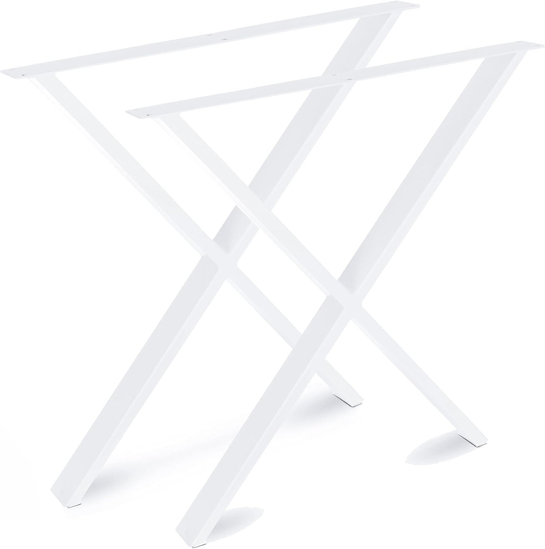 Magnetic Mobel Tischkufen X-Form aus Vierkantprofilen 60x20 mm, x-förmiges Tischgestell 55x72 cm (We