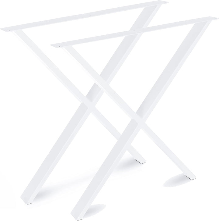 Magnetic Mobel Tischkufen X-Form aus Vierkantprofilen 60x20 mm, x-förmiges Tischgestell 55x72 cm (We
