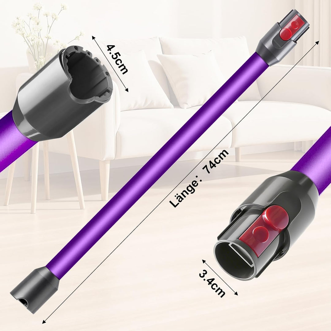 Swetfela Verlängerungsrohr für Dyson V12 Detect Slim / V10 Digital Slim Stabstaubsauger, 74cm Alumin
