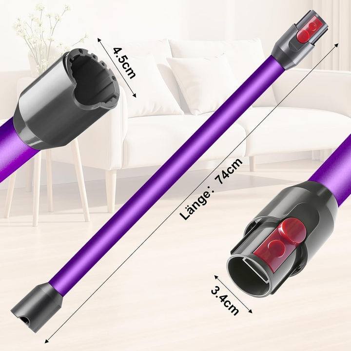 Swetfela Verlängerungsrohr für Dyson V12 Detect Slim / V10 Digital Slim Stabstaubsauger, 74cm Alumin
