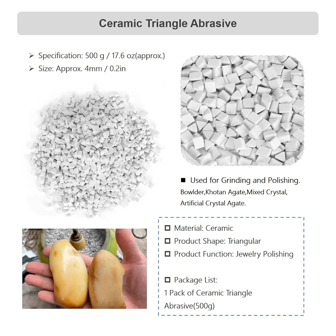 4mm Keramik Schleif,500g Polierkeramik Dreieck Keramische Füllmedien Keramisches Dreikant Schleifmit
