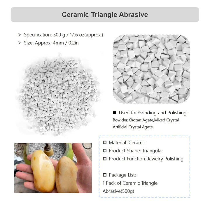 4mm Keramik Schleif,500g Polierkeramik Dreieck Keramische Füllmedien Keramisches Dreikant Schleifmit